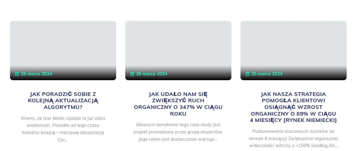 Archived Neadoo blog listing with missing image thumbnails