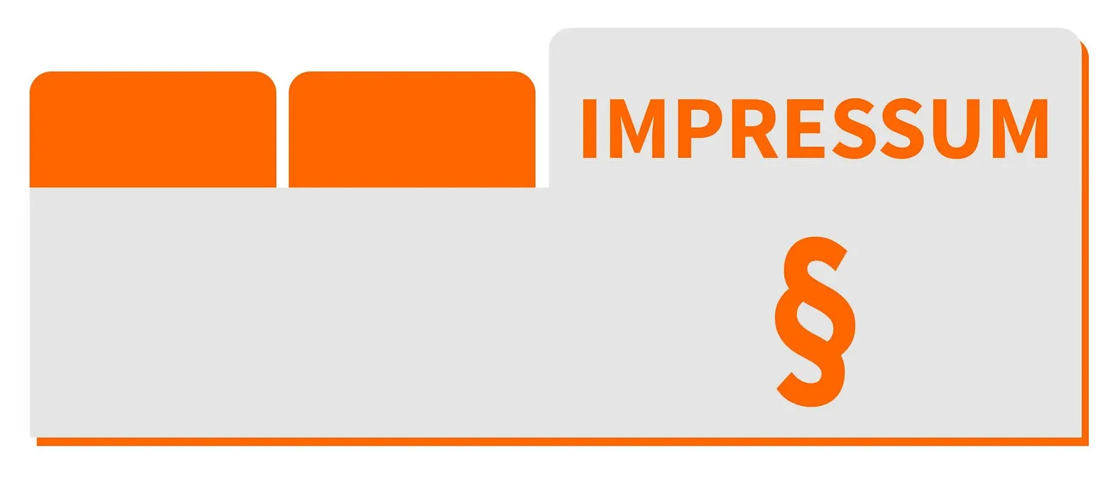 Graphic of tabs with the inscription Impressum §