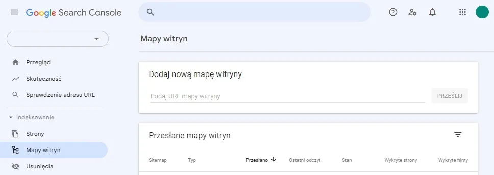 adding a sitemap in GSC