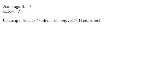 Manually created robots txt file